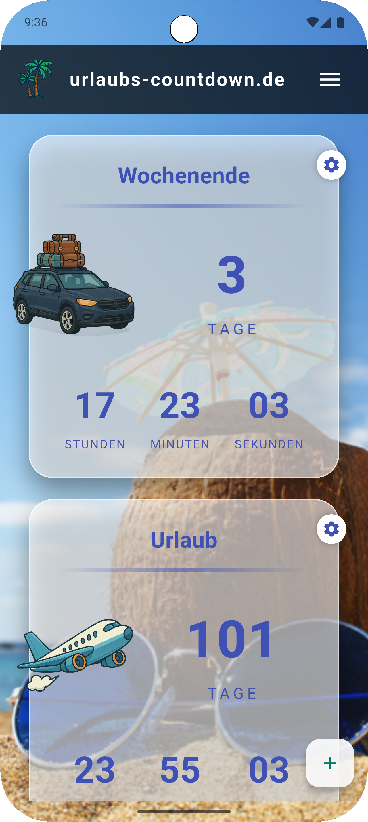 Countdown-Iconauswahl Screenshot