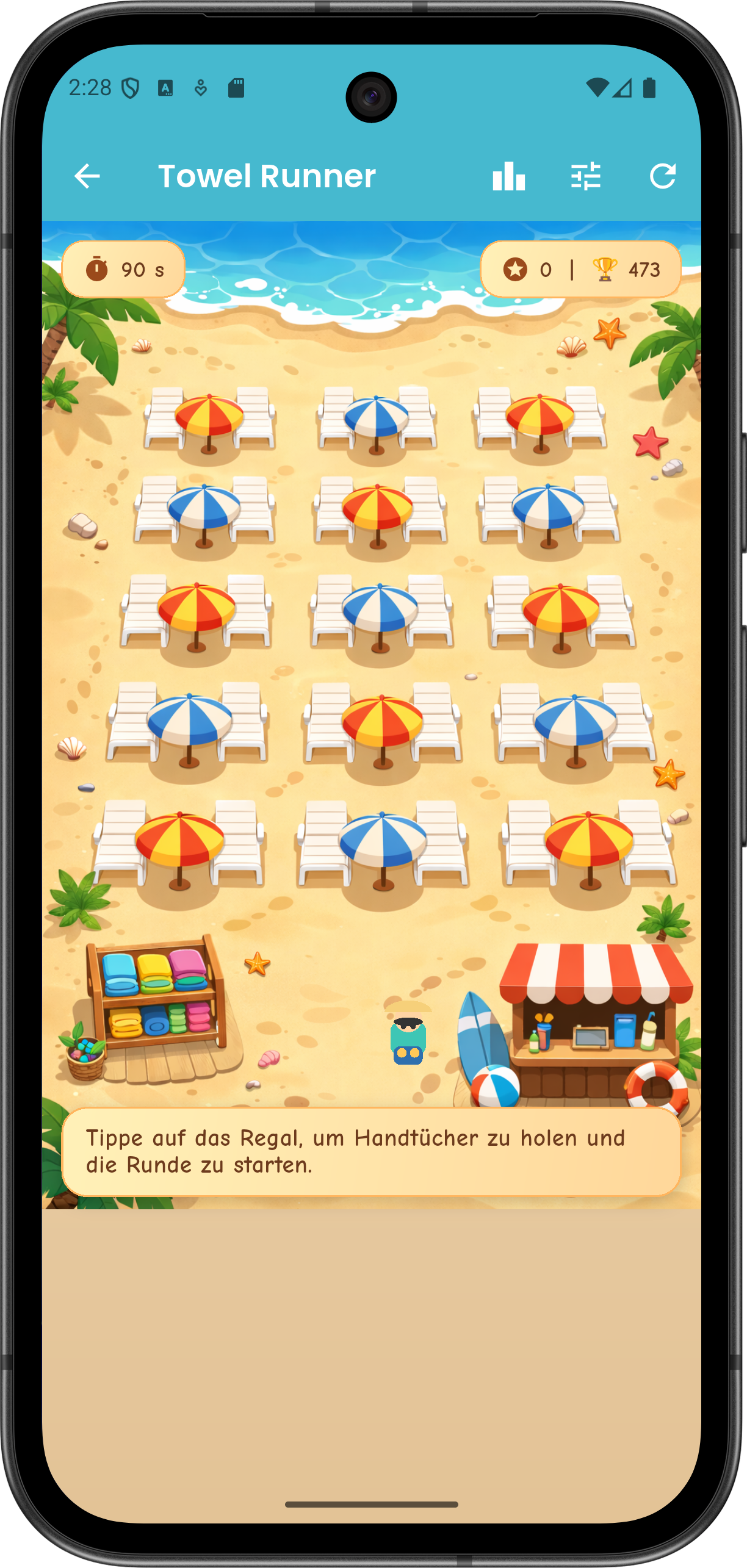 Towel Runner Mini-Game Screenshot